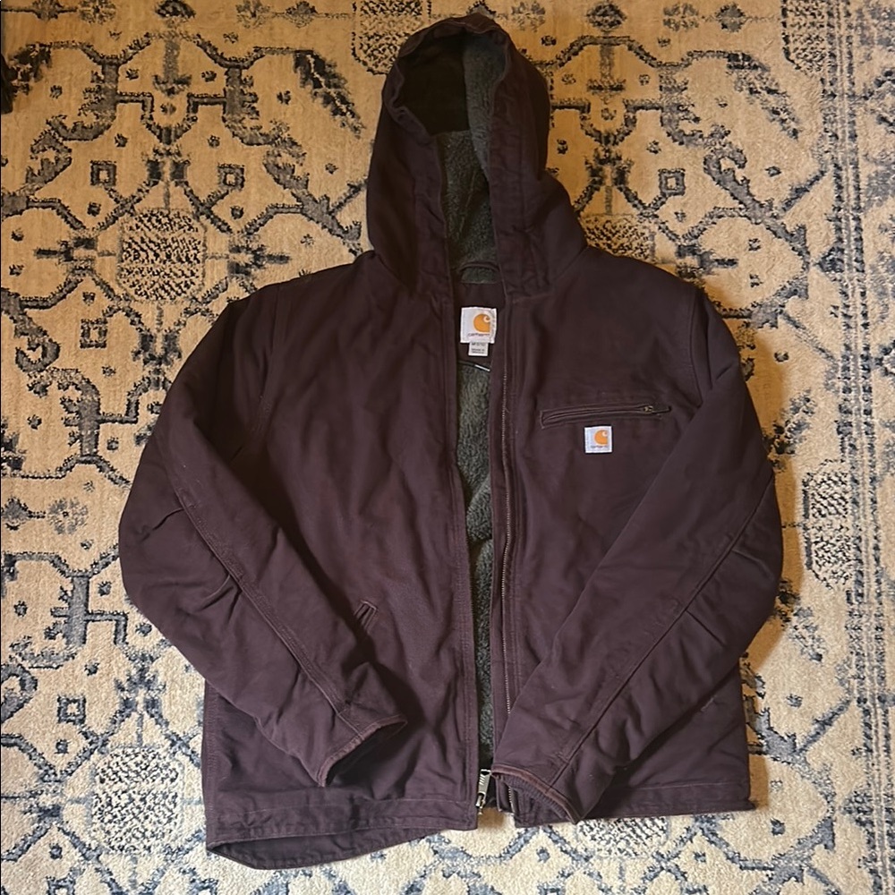 Carhartt Brown/Dark Purple Performance Jacket with Hood